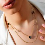 گردنبند استیل دو لاین طرح ونکلیف