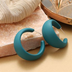 گوشواره رنگی حلقه ای کد ZG201