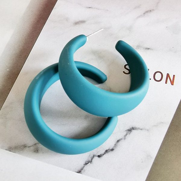 گوشواره رنگی حلقه ای کد ZG201