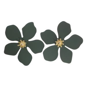 گوشواره رنگی فانتزی مدل گل کد ZG204