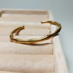دستبند زنانه استیل مدل بامبو (استخوانی)
