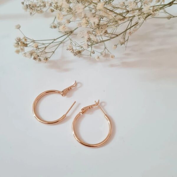 گوشواره زنانه ژوپینگ مدل حلقه ای ساده کد ZG2025