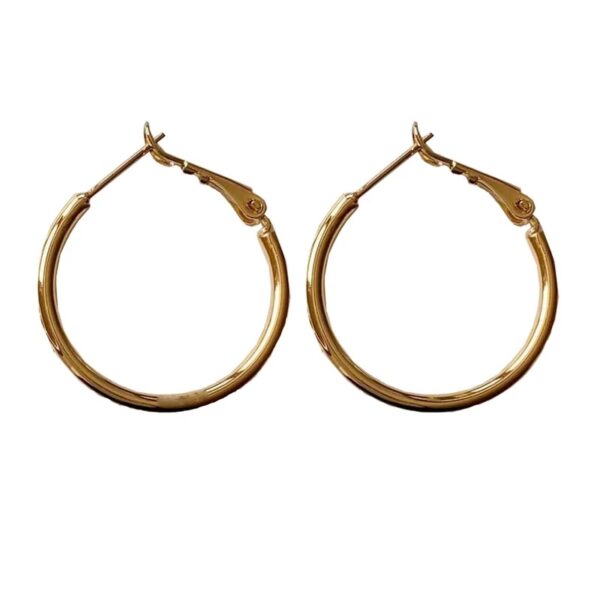 گوشواره زنانه ژوپینگ مدل حلقه ای ساده کد ZG2025