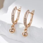 گوشواره زنانه ژوپینگ مدل آویز گوی کد ZG2031