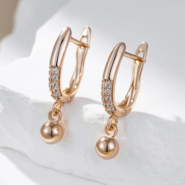 گوشواره زنانه ژوپینگ مدل آویز گوی کد ZG2031