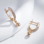 گوشواره زنانه ژوپینگ مدل آویز گوی کد ZG2031