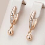 گوشواره زنانه ژوپینگ مدل آویز گوی کد ZG2031