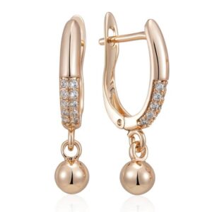 گوشواره زنانه ژوپینگ مدل آویز گوی کد ZG2031